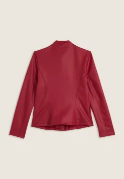 Freddy Giacca chiodo da donna in tessuto coated effetto pelle-Donna Giacche