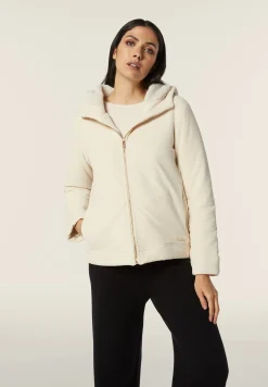 Freddy Giacca con zip e cappuccio in Corduroy con interno in sherpa-Donna Giacche