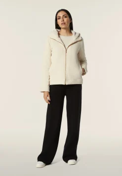 Freddy Giacca con zip e cappuccio in Corduroy con interno in sherpa-Donna Giacche