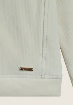 Freddy Giacca con zip e cappuccio in Corduroy con interno in sherpa-Donna Giacche