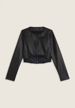 Freddy Giacca cropped in similpelle con zip in metallo-Donna Giacche