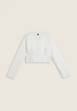 Freddy Giacca cropped in similpelle con zip in metallo-Donna Giacche