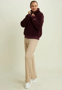 Freddy Giacca da donna in pile sherpa con cappuccio e zip-Donna Padel|Pilates