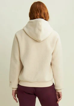 Freddy Giacca da donna in pile sherpa con cappuccio e zip-Donna Padel|Pilates