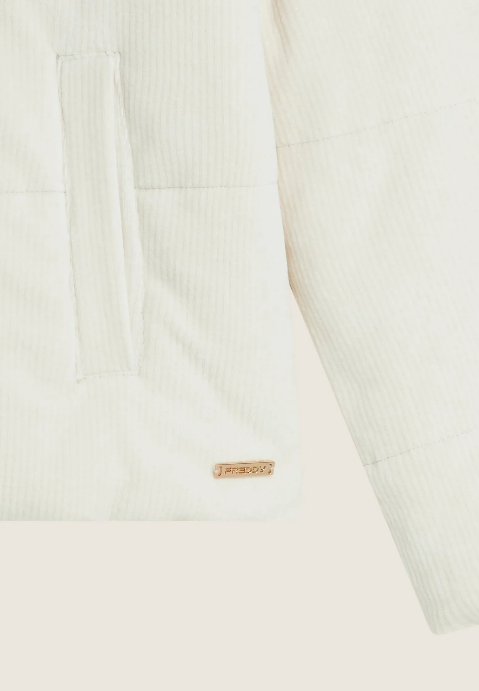 Freddy Giacca Invernale in Corduroy con Chiusura Full Zip-Donna Giacche