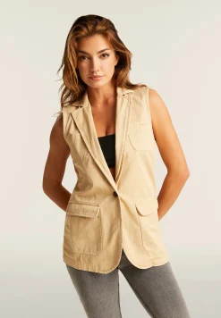 Freddy Gilet doppio petto da donna in gabardine-Donna Giacche