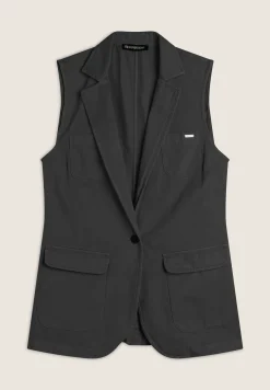 Freddy Gilet doppio petto da donna in gabardine-Donna Giacche