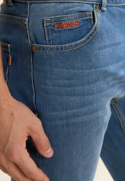 Freddy Jeans 5 Tasche Uomo Slim Fit in Bull Denim Elasticizzato-Uomo Jeans E Pantaloni