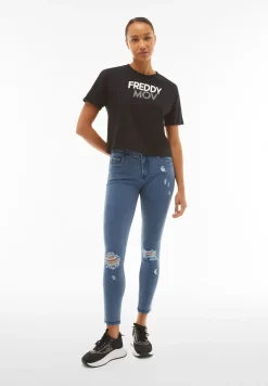 Freddy Jeans skinny vita regular in denim distressed sostenibile-Donna Jeans E Pantaloni|Tutti I Pantaloni