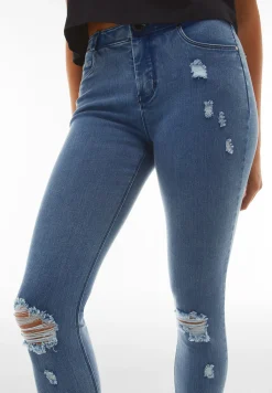 Freddy Jeans skinny vita regular in denim distressed sostenibile-Donna Jeans E Pantaloni|Tutti I Pantaloni