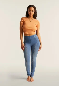 Freddy Jeggings N.O.W. skinny vita alta con impunture decorative-Donna Jeans E Pantaloni