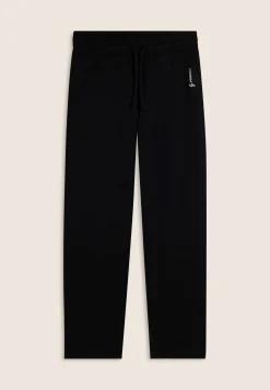 Freddy Jogger neri regular fit in french terry con logo laterale-Donna Pantaloni Sportivi