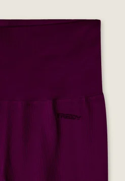 Freddy Leggings 7/8 a vita altissima in tessuto seamless a costine-Donna Pilates|Fitness