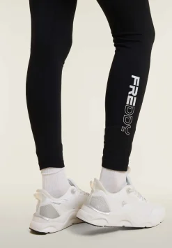 Freddy Leggings 7/8 con maxi logo posteriore-Donna Fitness|Pantaloni Sportivi