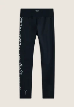 Freddy Leggings 7/8 vita alta a contrasto e stampa argento-Donna Pilates|Fitness