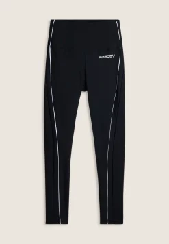 Freddy Leggings 7/8 Vita Alta con bordature a contrasto-Donna Padel|Pilates