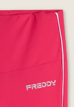 Freddy Leggings 7/8 Vita Alta con bordature a contrasto-Donna Padel|Pilates