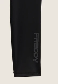 Freddy Leggings 7/8 vita alta con logo glitter sul fondo-Donna Padel|Pilates