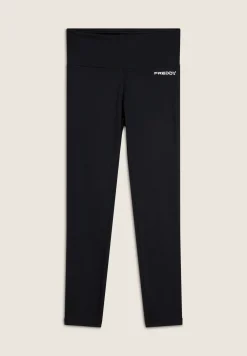 Freddy Leggings 7/8 vita alta in jersey con banda laterale-Donna Padel|Pilates