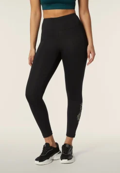 Freddy Leggings 7/8 vita alta in tessuto tecnico con logo floreale-Donna Padel|Pilates
