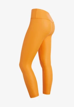 Freddy Leggings 7/8 vita alta in tessuto coated effetto pelle-Donna Pilates|Fitness