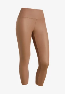 Freddy Leggings 7/8 vita alta in tessuto coated effetto pelle-Donna Pilates|Fitness