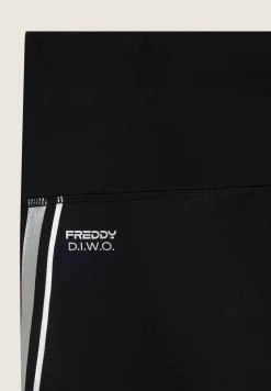 Freddy Leggings 7/8 vita alta in tessuto tecnico con stampa metal-Donna Pilates|Fitness
