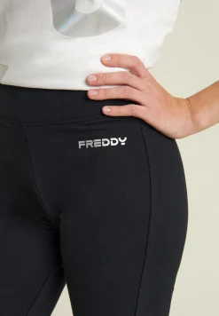 Freddy Leggings a zampa in felpa elasticizzata-Donna Fitness|Pantaloni Sportivi