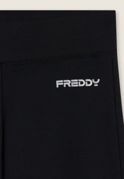 Freddy Leggings a zampa in felpa elasticizzata-Donna Fitness|Pantaloni Sportivi