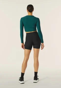 Freddy Leggings biker vita alta in tessuto tecnico a costine-Donna Pilates|Fitness