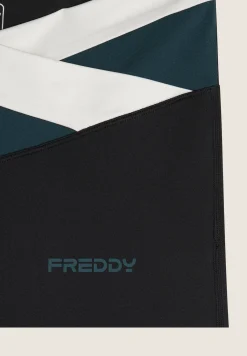 Freddy Leggings flare vita alta a incrocio bicolore-Donna Pilates|Fitness