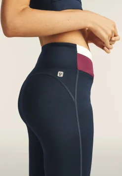 Freddy Leggings flare vita alta a incrocio bicolore-Donna Pilates|Fitness