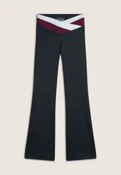 Freddy Leggings flare vita alta a incrocio bicolore-Donna Pilates|Fitness