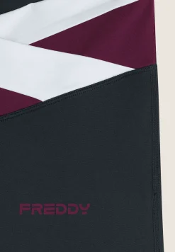 Freddy Leggings flare vita alta a incrocio bicolore-Donna Pilates|Fitness
