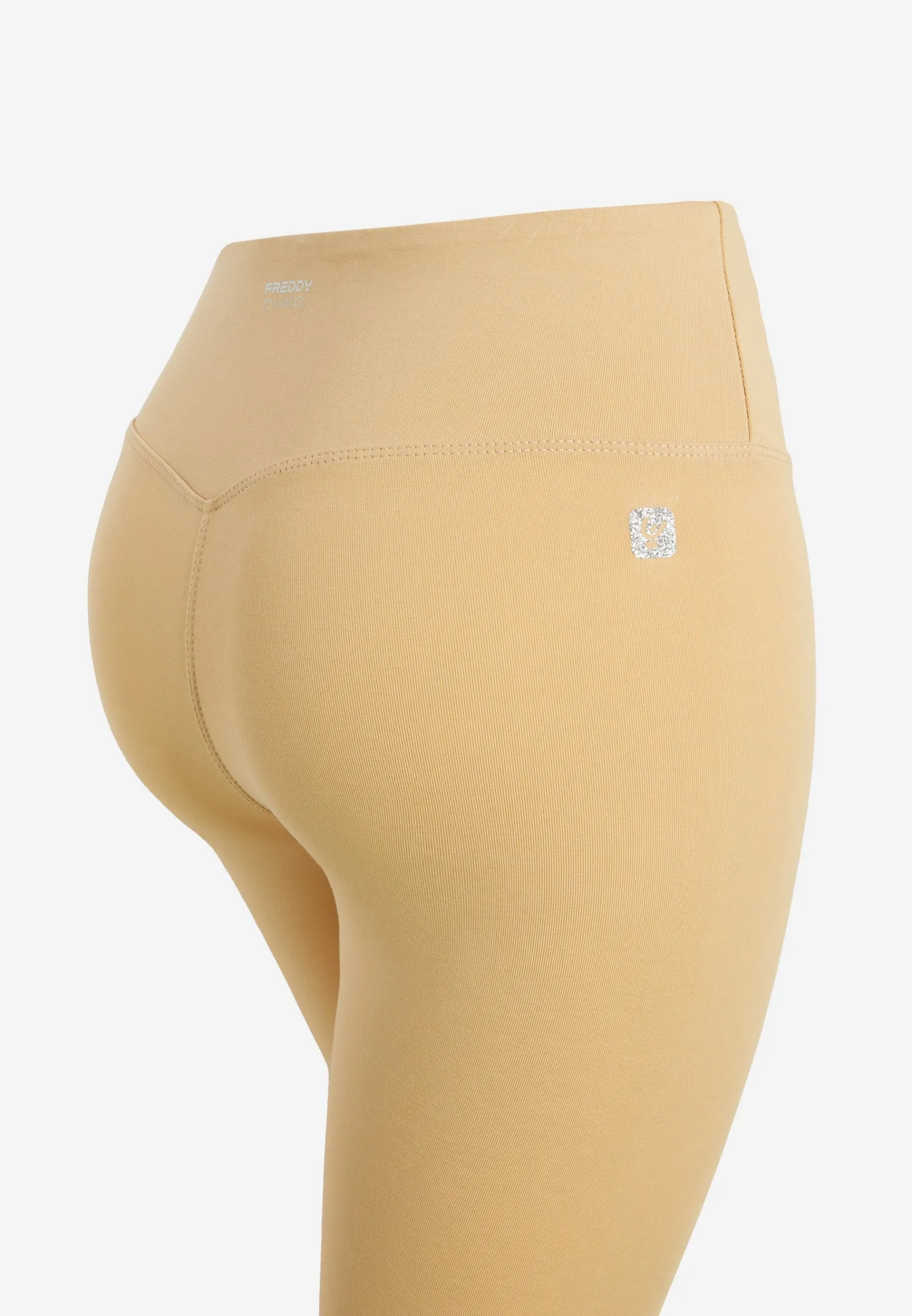 Freddy Leggings in cotone con vita alta e carré a cuore-Donna Pilates|Fitness