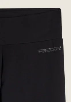 Freddy Leggings in felpa garzata con logo sul fianco-Donna Pilates|Ginnastica