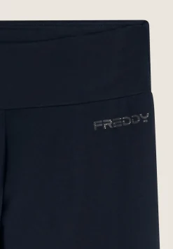 Freddy Leggings in felpa garzata con logo sul fianco-Donna Pilates|Ginnastica