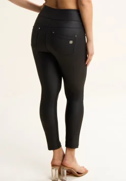 Freddy Leggings N.O.W.® superskinny vita media in similpelle-Donna Jeans E Pantaloni