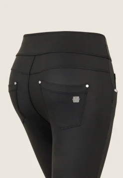Freddy Leggings N.O.W.® superskinny vita media in similpelle-Donna Jeans E Pantaloni