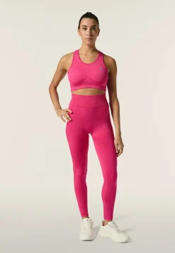 Freddy Leggings seamless ice wash 7/8 vita alta dettagli costina-Donna Padel|Pilates