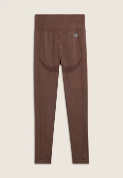 Freddy Leggings seamless ice wash 7/8 vita alta dettagli costina-Donna Padel|Pilates