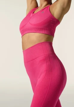 Freddy Leggings seamless ice wash 7/8 vita alta dettagli costina-Donna Padel|Pilates