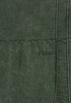 Freddy Leggings seamless ice wash 7/8 vita alta dettagli costina-Donna Padel|Pilates