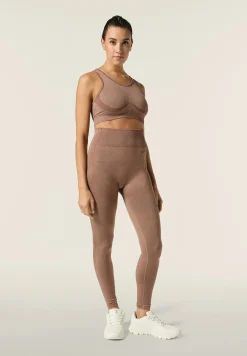 Freddy Leggings seamless ice wash 7/8 vita alta dettagli costina-Donna Padel|Pilates