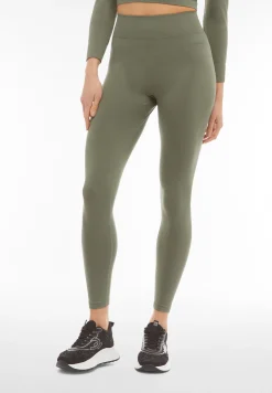 Freddy Leggings seamless vita alta in costina e lunghezza 7/8-Donna Fitness|Yoga