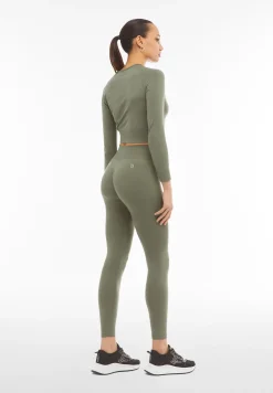 Freddy Leggings seamless vita alta in costina e lunghezza 7/8-Donna Fitness|Yoga