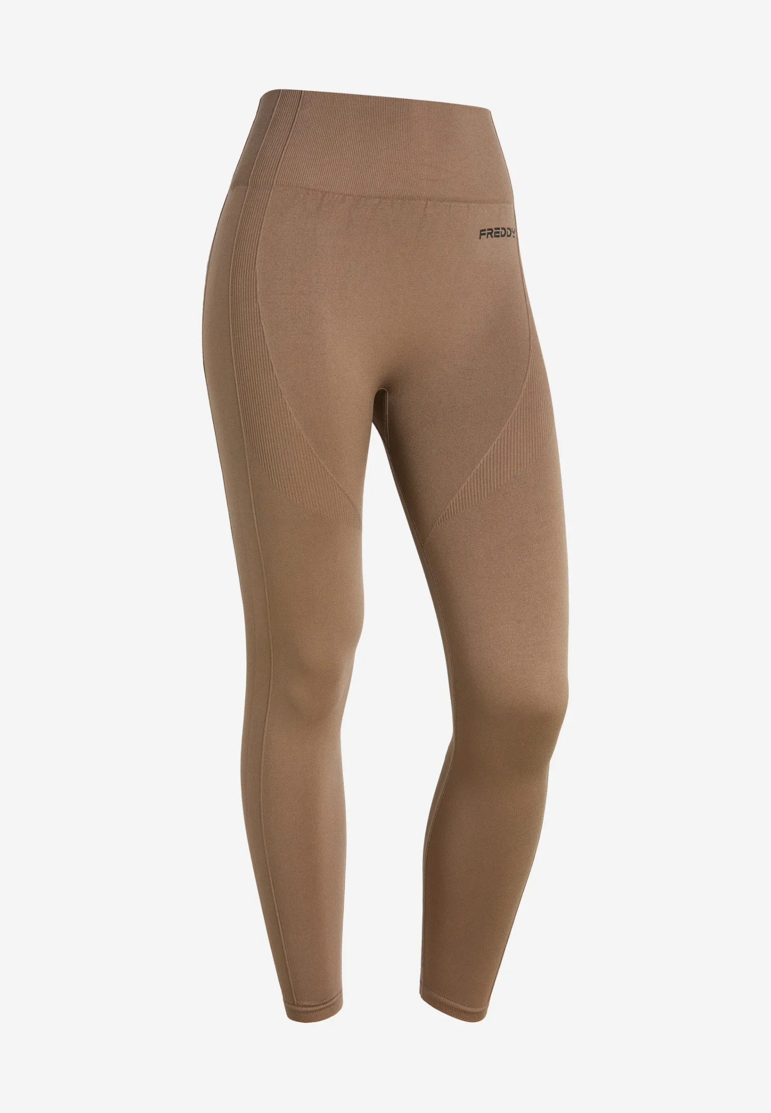 Freddy Leggings seamless vita alta 7/8 con dettagli in costina-Donna Padel|Pilates