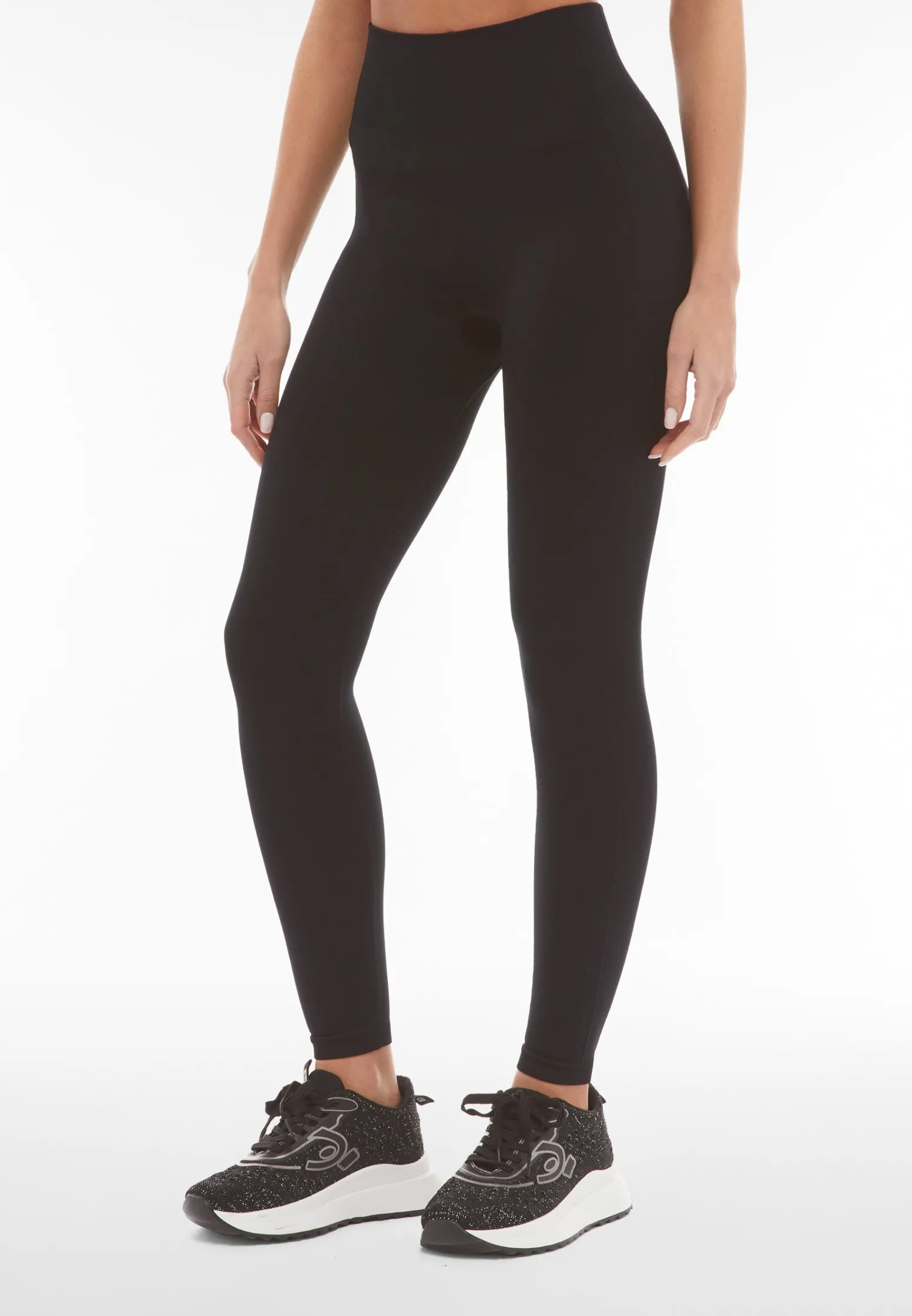 Freddy Leggings seamless vita alta 7/8 con dettagli in costina-Donna Padel|Pilates