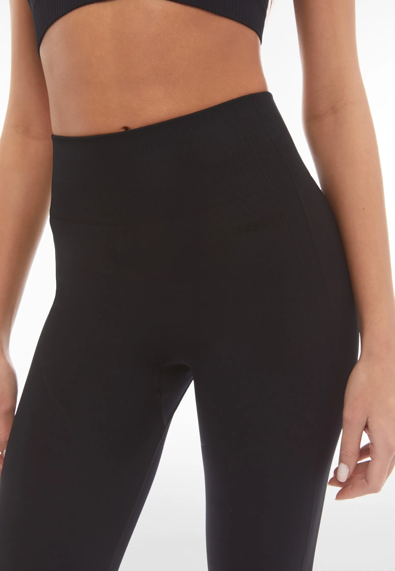 Freddy Leggings seamless vita alta 7/8 con dettagli in costina-Donna Padel|Pilates