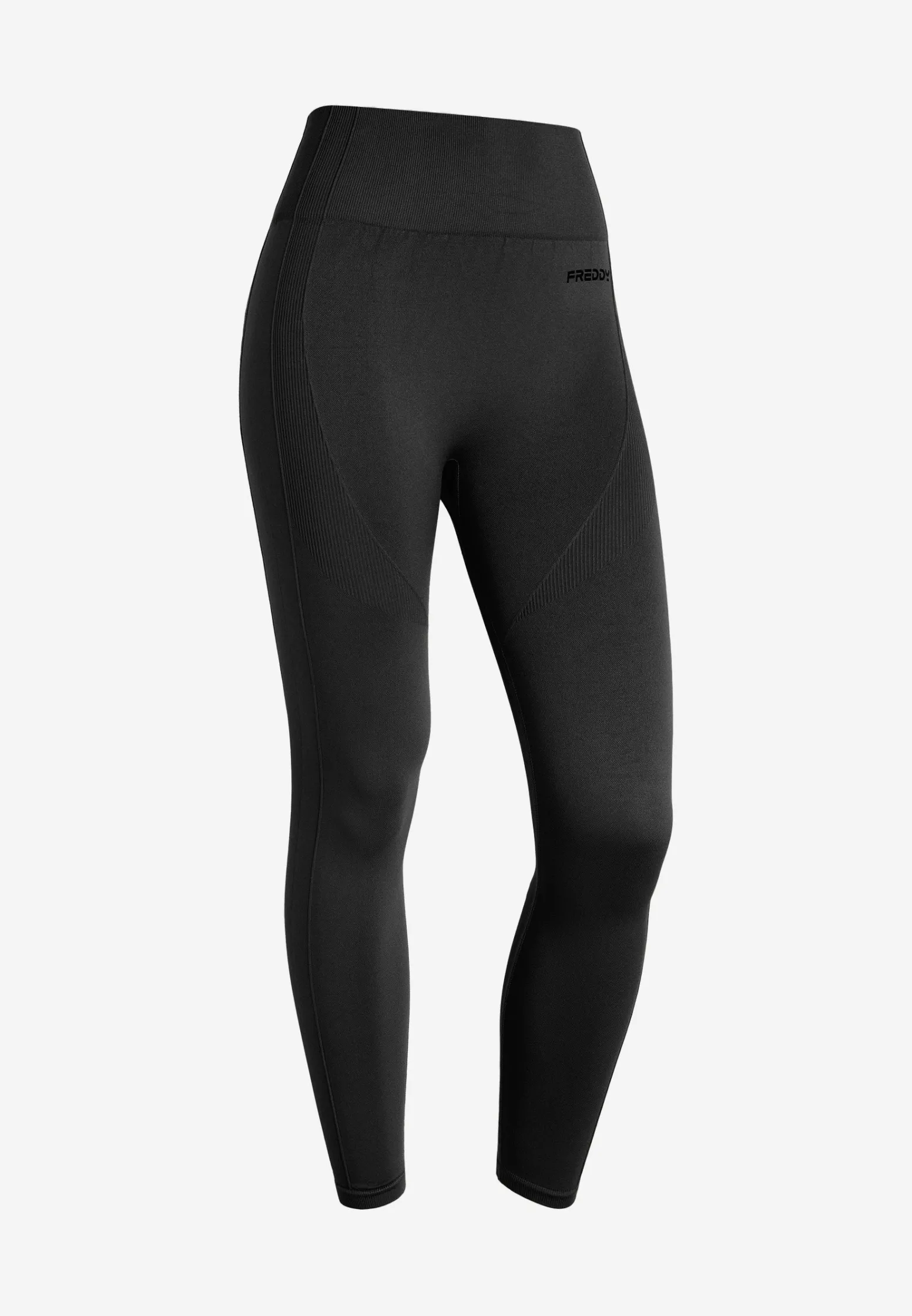 Freddy Leggings seamless vita alta 7/8 con dettagli in costina-Donna Padel|Pilates